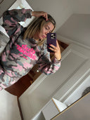 SWEATER "CLUB AMOUR" CAMOUFLAUGE ROSA