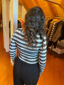 THE SHIRT PROJECT - LONGSLEEVE RINGEL ECRU / PINE GREEN