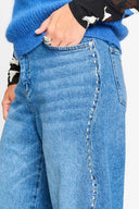 POM AMSTERDAM JEANS JACKY STUDS MID BLUE