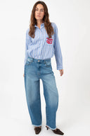 THE SHIRT PROJECT - BARREL-LEG JEANS BLAU