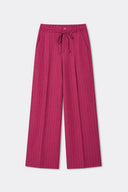 POM AMSTERDAM - HOSE JESS STRIPED BURGUNDY RED