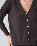 LOU & ODETTE - JESSICA CARDIGAN CHOCOLATE