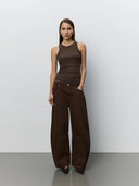 SOFIE SCHNOOR JULLIESW TOP BROWN FUDGE