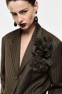 IMPERIAL FASHION - BLAZER KHAKI NADELSTREIFEN