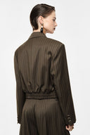 IMPERIAL FASHION - BLAZER KHAKI NADELSTREIFEN