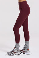 DEBLON - CLASSIC LEGGINGS HIGH WAISTBAND BORDEAUX