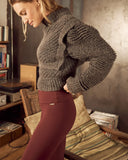 DEBLON - CLASSIC LEGGINGS HIGH WAISTBAND BORDEAUX