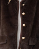 LOU & ODETTE - MANON JACKE AUS KUNSTPELZ CHOCOLATE