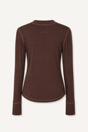 OH APRIL - MARIS SLIM FIT LONGSLEEVE DARK BROWN