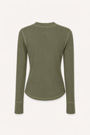 OH APRIL - MARIS SLIM FIT LONGSLEEVE OLIVE