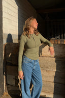 OH APRIL - MARIS SLIM FIT LONGSLEEVE OLIVE