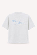 OH APRIL -  ELLA BOXY T-SHIRT GREY MELANGE