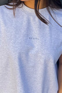 OH APRIL -  ELLA BOXY T-SHIRT GREY MELANGE