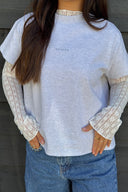 OH APRIL -  ELLA BOXY T-SHIRT GREY MELANGE