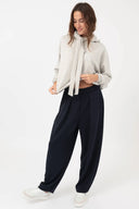 THE SHIRT PROJECT - STOFFHOSE NAVYBLAU