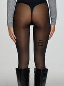 SAINT SASS - STRUMPFHOSE "NOT YOUR BABE" SCHWARZ