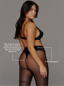 SAINT SASS - STRUMPFHOSE "NOT YOUR BABE" SCHWARZ