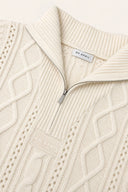 OH APRIL - OVERSIZED HALF ZIP STRICKPULLOVER  OFF WHITE