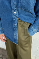 OH APRIL - VERDE SATIN PANTS OLIVE