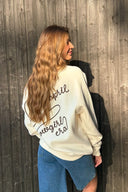 OH APRIL - OV SWEATER RAGLAN COWGIRL ERA OFF WHITE