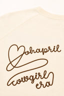 OH APRIL - OV SWEATER RAGLAN COWGIRL ERA OFF WHITE