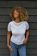 OH APRIL - SLIM FIT T-SHIRT OFF WHITE