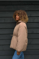 OH APRIL - WENDBARE PUFFER JACKE NANCY TAUPE