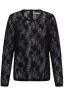 CULTURE - CUROBIN SPITZENBLUSE MIT PAILLETTEN