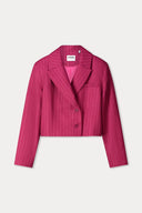 POM AMSTERDAM - BLAZER ROWAN STRIPED BURGUNDY RED