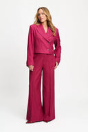 POM AMSTERDAM - BLAZER ROWAN STRIPED BURGUNDY RED
