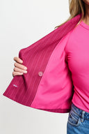 POM AMSTERDAM - BLAZER ROWAN STRIPED BURGUNDY RED