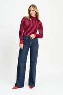 POM AMSTERDAM - JEANS JULIA SHIMMER DARK BLUE