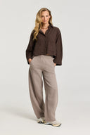 DEBLON - SILLIA SHIRT BROWN BLACK
