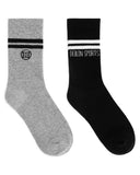 DEBLON - SOCKEN BLACK GREY MELANGE (2er-Pack) 38-41