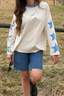 OH APRIL - VENETIA LONGSLEEVE STARS OFF WHITE
