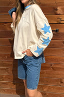 OH APRIL - VENETIA LONGSLEEVE STARS OFF WHITE