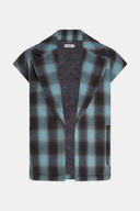 PENN & INK - WESTE (W26C390) BLAU KARIERT