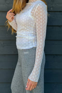 OH APRIL - SPITZEN LONGSLEEVE ZAHARA OFF WHITE