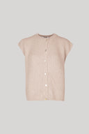 LOU & ODETTE - ÄRMELLOSER CARDIGAN SAND