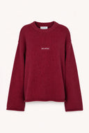 OH APRIL - OVERSIZED STRICKPULLOVER AUS BAUMWOLLE CHERRY RED