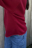 OH APRIL - OVERSIZED STRICKPULLOVER AUS BAUMWOLLE CHERRY RED