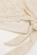 OH APRIL - SYLVA LACE WRAP CARDIGAN OFF WHITE
